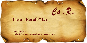 Cser Renáta névjegykártya
