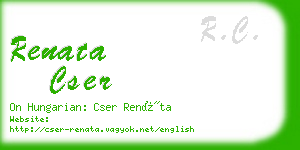 renata cser business card